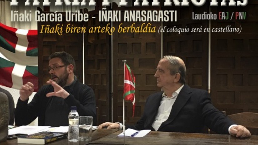 Iñaki Anasagastik eta Iñaki García Uribe idazleak 
