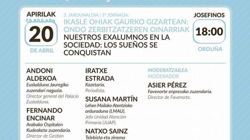Josu Erkoreka concluirá las jornadas sobre 