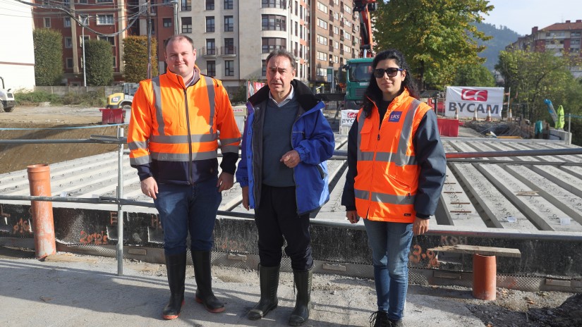 Avanzan a buen ritmo las obras para que el arroyo San Juan fluya a cielo abierto antes de su desembocadura en el Nervión
