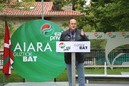 Andoni Ortuzar y Xabier Agirre en la reapertura del Batzoki de Respaldiza