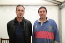 Andoni Ortuzar y Xabier Agirre en la reapertura del Batzoki de Respaldiza